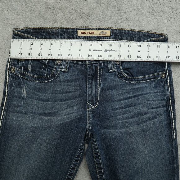 Big Star Jeans Women's 29 Mid-Rise Maddie Straight Denim 26.5" Inseam Distressed - Picture 15 of 16